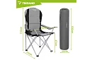 Skládací rybářské křeslo s područkami - šedočerné