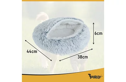 Chlupatý pelíšek se stříškou 44 × 38 cm