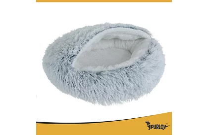 Chlupatý pelíšek se stříškou 44 × 38 cm