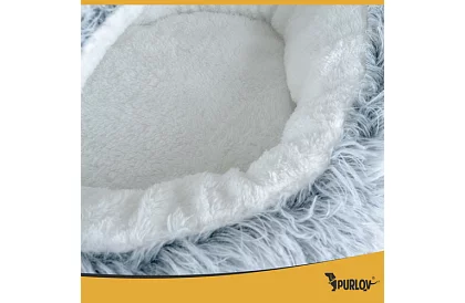 Chlupatý pelíšek se stříškou 44 × 38 cm