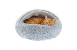 Chlupatý pelíšek se stříškou 44 × 38 cm