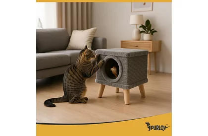 Škrabadlo a pelíšek pro kočky 38 × 32 × 32 cm