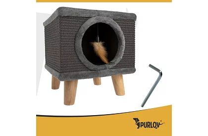 Škrabadlo a pelíšek pro kočky 38 × 32 × 32 cm