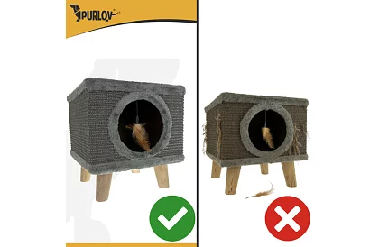 Škrabadlo a pelíšek pro kočky 38 × 32 × 32 cm