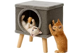 Škrabadlo a pelíšek pro kočky 38 × 32 × 32 cm