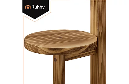 Elegantní dřevěný stojan na květiny 86 × 33 cm