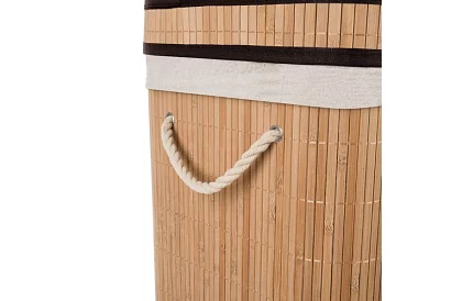 Bambusový koš na prádlo – dvoukomorový 100 L