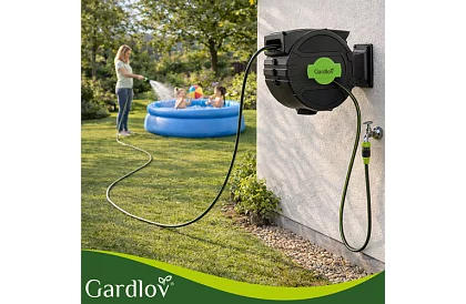 Nástěnný naviják na hadici – automatický buben s hadicí 20 m