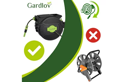 Nástěnný naviják na hadici – automatický buben s hadicí 20 m