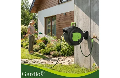 Nástěnný naviják na hadici – automatický buben s hadicí 30 m