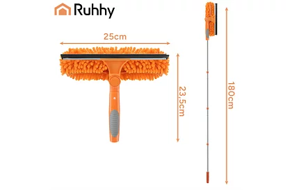 Teleskopická okenní stěrka s mopem 3 v 1