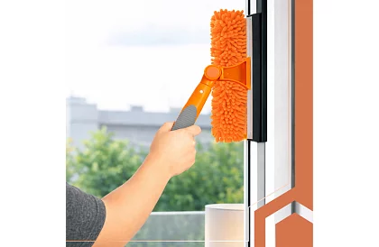 Teleskopická okenní stěrka s mopem 3 v 1