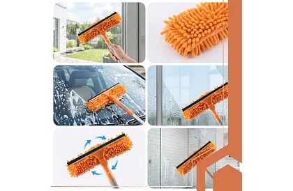 Teleskopická okenní stěrka s mopem 3 v 1