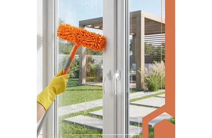 Teleskopická okenní stěrka s mopem 3 v 1