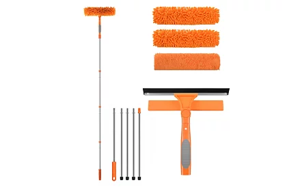 Teleskopická okenní stěrka s mopem 3 v 1
