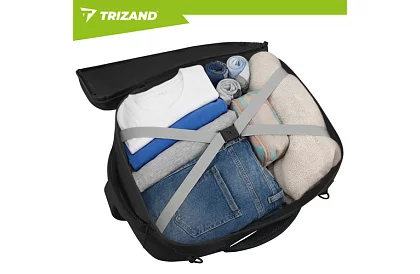 Cestovní batoh 2 v 1 – příruční zavazadlo do letadla 40 × 20 × 25 cm – černý