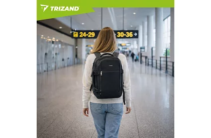 Cestovní batoh 2 v 1 – příruční zavazadlo do letadla 40 × 20 × 25 cm – černý