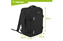 Cestovní batoh 2 v 1 – příruční zavazadlo do letadla 40 × 20 × 25 cm – černý
