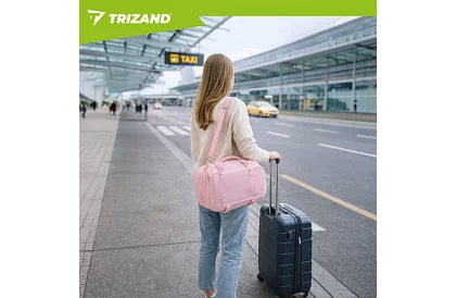 Cestovní batoh 2 v 1 – příruční zavazadlo do letadla 40 × 20 × 25 cm – růžový