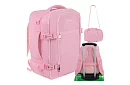 Cestovní batoh 2 v 1 – příruční zavazadlo do letadla 40 × 20 × 25 cm – růžový