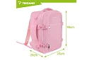 Cestovní batoh 2 v 1 – příruční zavazadlo do letadla 40 × 20 × 25 cm – růžový