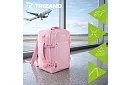 Cestovní batoh 2 v 1 – příruční zavazadlo do letadla 40 × 20 × 25 cm – růžový