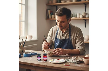 Sada barev na sklo a keramiku 12 × 20 ml – vitrážové barvy do trouby