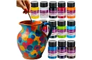 Sada barev na sklo a keramiku 12 × 20 ml – vitrážové barvy do trouby