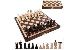 Dřevěné šachy z habru – elegantní klasika v kufříku