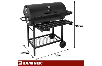 Zahradní gril na dřevěné uhlí 108x67x96cm + příslušenství
