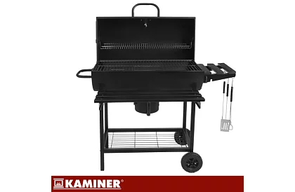 Zahradní gril na dřevěné uhlí 108x67x96cm + příslušenství