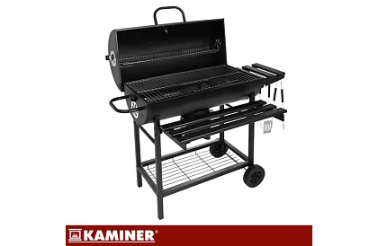 Zahradní gril na dřevěné uhlí 108x67x96cm + příslušenství