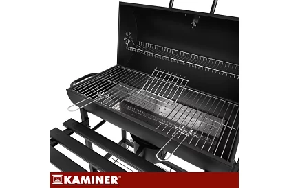 Zahradní gril na dřevěné uhlí 108x67x96cm + příslušenství