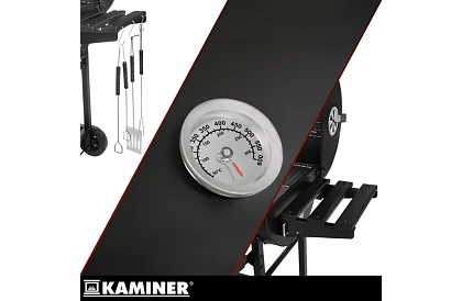 Zahradní gril na dřevěné uhlí 108x67x96cm + příslušenství