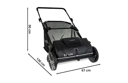 Ruční sběrač listí a trávy 100 l – nastavitelný, otočný mechanismus