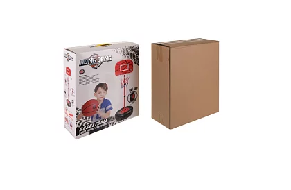 Dětský nastavitelný basketbalový koš s deskou + míč