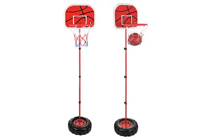 Dětský nastavitelný basketbalový koš s deskou + míč