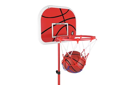 Dětský nastavitelný basketbalový koš s deskou + míč