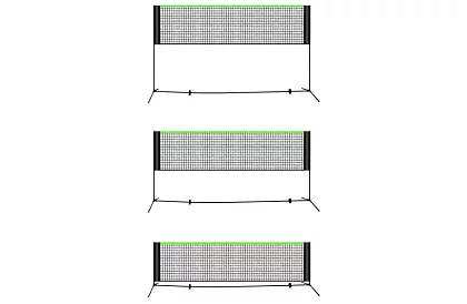 Síť na volejbal, badminton a tenis – mobilní a nastavitelná