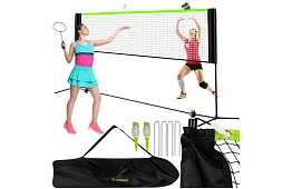 Síť na volejbal, badminton a tenis – mobilní a nastavitelná
