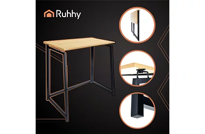 Skládací hnědý stůl – 80 × 75 × 40 cm