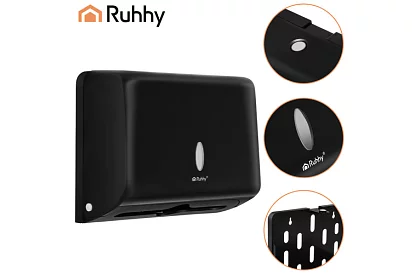 Zásobník papírových ZZ ručníků – černý