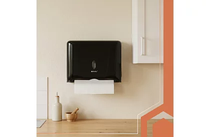 Zásobník papírových ZZ ručníků – černý