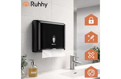 Zásobník papírových ZZ ručníků – černý