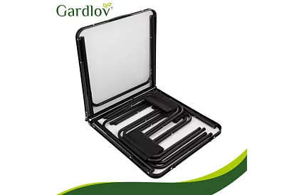 Skládací kempingový stůl 120 × 60 cm + 4 židle