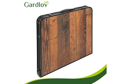 Skládací kempingový stůl 120 × 60 cm + 4 židle