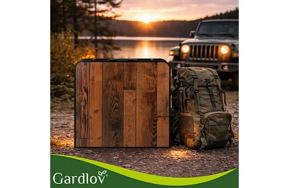 Skládací kempingový stůl 120 × 60 cm + 4 židle