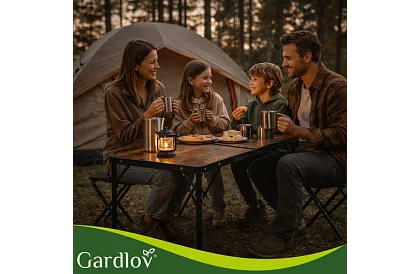 Skládací kempingový stůl 120 × 60 cm + 4 židle