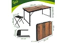 Skládací kempingový stůl 120 × 60 cm + 4 židle