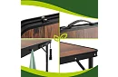 Skládací kempingový stůl 120 × 60 cm + 4 židle